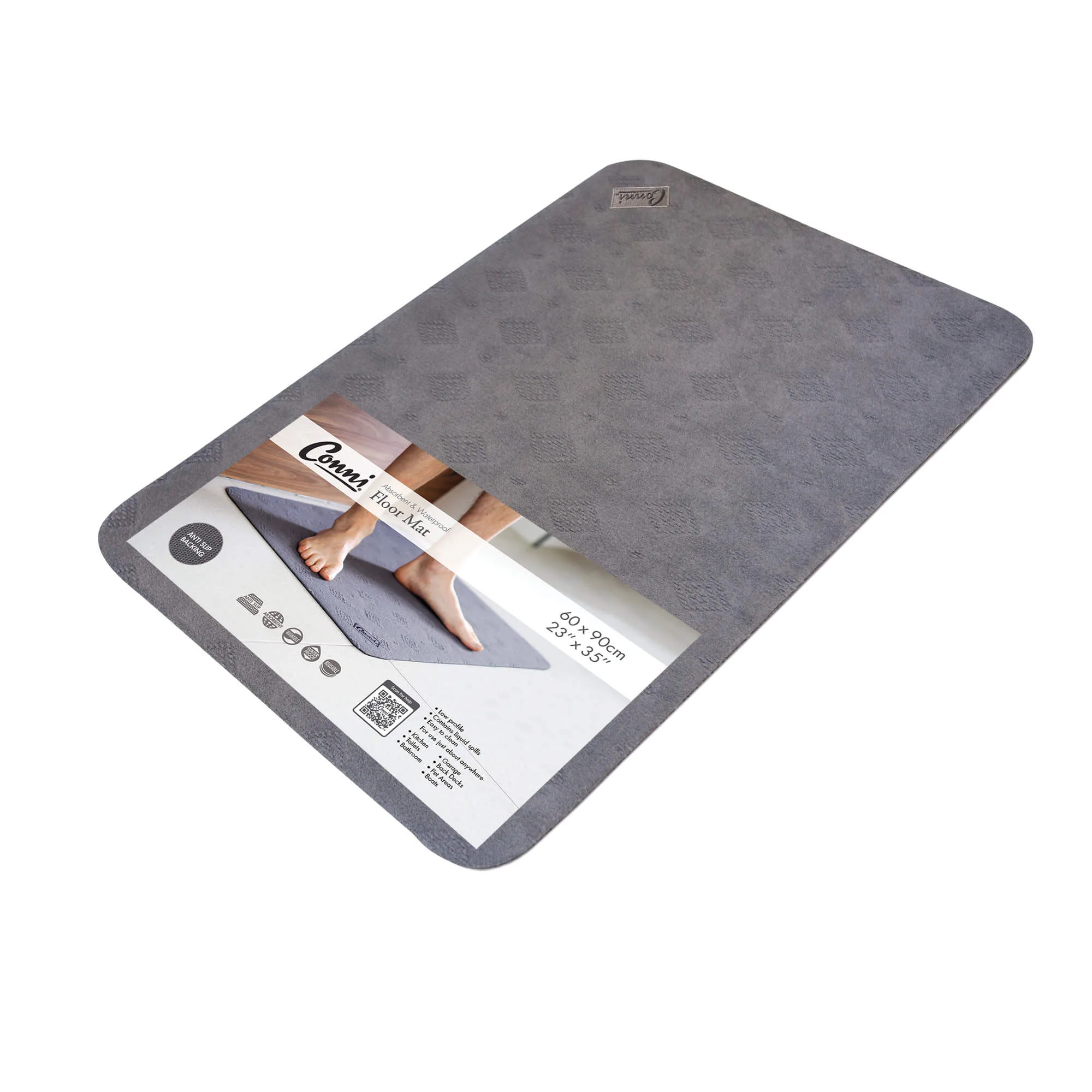 Conni Floor Mat 60 x 90 cm Grey